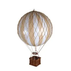 Authentic Models Travels Light Air Balloon 18x30 Cm, White Ivory