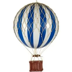 Authentic Models Travels Light Air Balloon 18x30 Cm, Blue / White