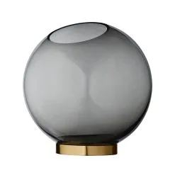 AYTM Globe Vase ร21 Cm, Black / Brass