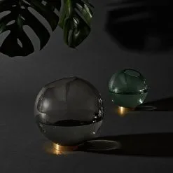 AYTM Globe Vase Ø17 Cm, Forest/Brass 10 AYTM Globe Vase Ø17 Cm, Forest/Brass -Candleholders Sales aytm globe vase forest brass 10