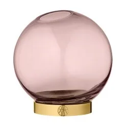 AYTM Globe Vase Ø10 Cm, Rose/Brass