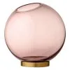 AYTM Globe Vase Ø21 Cm, Rose/Brass 1 AYTM Globe Vase Ø21 Cm, Rose/Brass -Candleholders Sales aytm globe vase rose brass 11