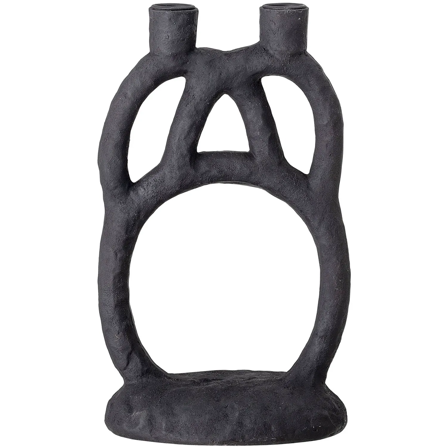 Bloomingville Polyresin Candle Holder Duo, Black 3 Bloomingville Polyresin Candle Holder Duo, Black