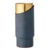 Bloomingville Vase 23cm, Blue/Gold 1 Bloomingville Vase 23cm, Blue/Gold -Candleholders Sales bloomingville vase 23cm blue gold 0