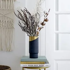 Bloomingville Vase 23cm, Blue/Gold -Candleholders Sales bloomingville vase 23cm blue gold 7