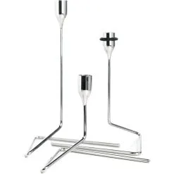 Born In Sweden Puzzle Candle Holders 3-pack, Stainless Steel