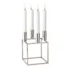 By Lassen Kubus 4 Candle Holder, Nickel -Candleholders Sales by lassen kubus 4 candle holder 5