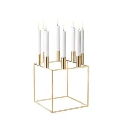 By Lassen Kubus 8 Candle Holder, Brass