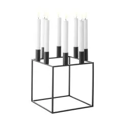 By Lassen Kubus 8 Candle Holder, Black