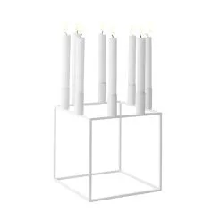 By Lassen Kubus 8 Candle Holder, White