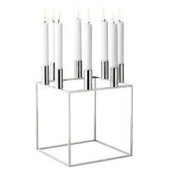 By Lassen Kubus 8 Candle Holder, Nickel