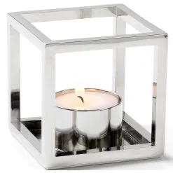 By Lassen Kubus T Candle Holder, Nickel
