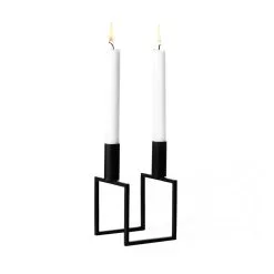 By Lassen Line Candle Holder, Black