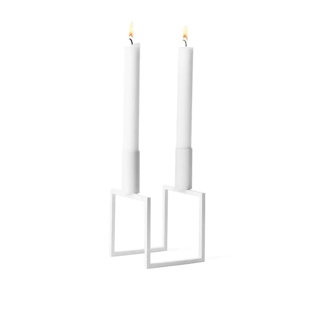 By Lassen Line Candle Holder, White 3 By Lassen Line Candle Holder, White
