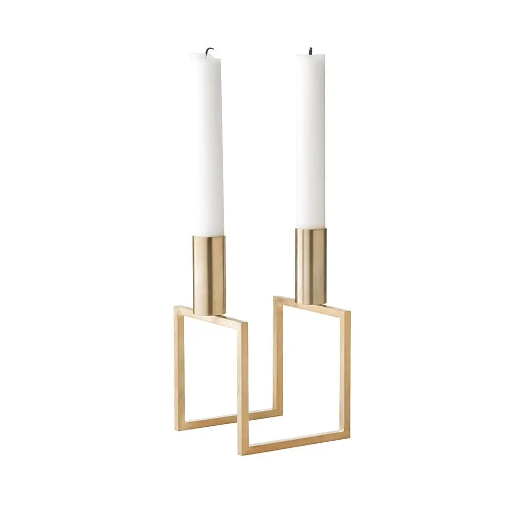 By Lassen Line Candle Holder, Brass 3 By Lassen Line Candle Holder, Brass