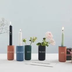 Design Letters Candle Holder Insert, Dark Green -Candleholders Sales design letters candle holder insert 9 3