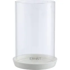 Ernst Candle Holder Pillar Candle With Spike, White