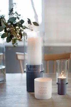 Ernst Quote Candle Holder, ”Missa Aldrig” White -Candleholders Sales ernst ernst citat candle holder 8 cm 7