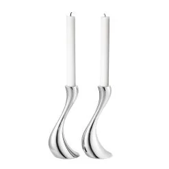 Georg Jensen Cobra Candle Holders 2 Pcs, Candles Included