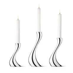 Candleholders Sales 27 Georg Jensen Cobra Candle Holders, Set 3 Pieces