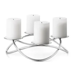Georg Jensen Season Candle Holder Large, Stainless Steel