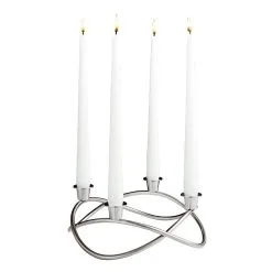Georg Jensen Season Candle Holder, Matte Stainless Steel