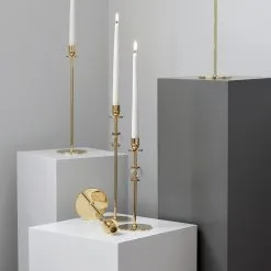 Hilke Collection Alba Candlestick Brass, 30 Cm -Candleholders Sales hilke collection alba candlestick brass 12