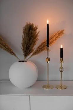 Hilke Collection Alba Candlestick Brass, 40 Cm -Candleholders Sales hilke collection alba candlestick brass 13 1