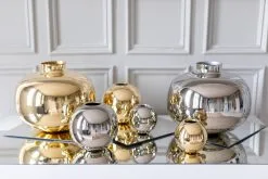 Hilke Collection Amico Vase Ø Cm, Nickel Plated Brass -Candleholders Sales hilke collection amico vase nickel plated brass 10