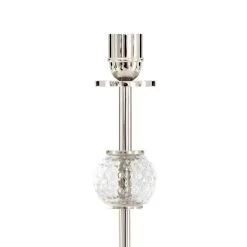 Hilke Collection La Luna Candlestick Nickel Plated Brass, 40 Cm -Candleholders Sales hilke collection la luna candlestick nickel plated brass 14