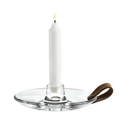 Holmegaard Design With Light Chamber Candlestick, Clear