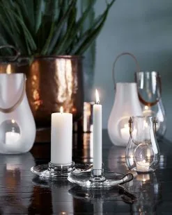 Holmegaard Design With Light Chamber Candlestick, Clear -Candleholders Sales holmegaard design with light chamber candlestick clear 4