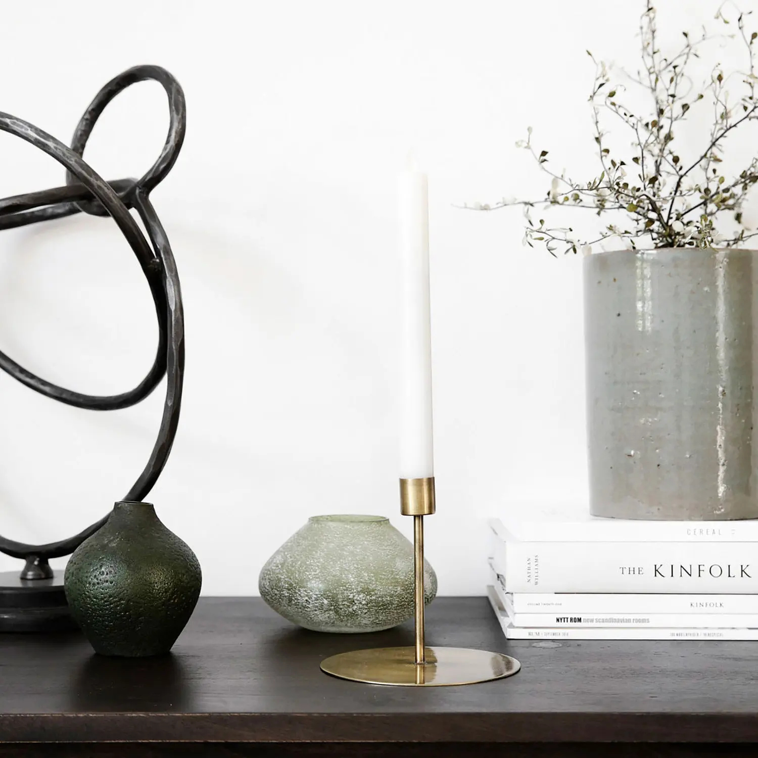 House Doctor Anit Candle Stand 12 Cm, Antique Brass 5 House Doctor Anit Candle Stand 12 Cm, Antique Brass - Image 3