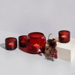 Iittala Kastehelmi Lantern 6,4 Cm, Cranberry -Candleholders Sales iittala kastehelmi candle holder 64 cm 37