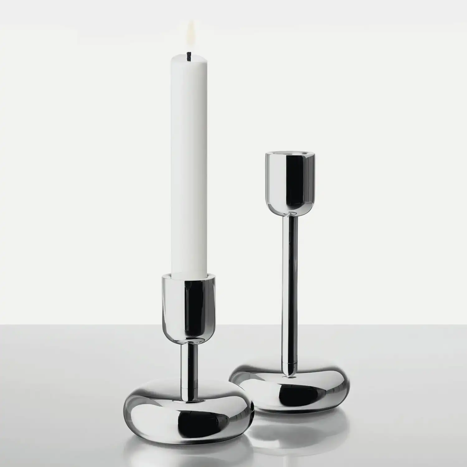 Iittala Nappula Candle Holder 107 Mm, Steel 4 Iittala Nappula Candle Holder 107 Mm, Steel - Image 2