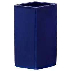 Iittala Ruutu Ceramic Vase 18 Cm, Dark Blue
