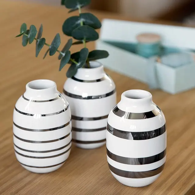 Kähler Omaggio Vase Miniature 3-pack, Silver 6 Kähler Omaggio Vase Miniature 3-pack, Silver - Image 4