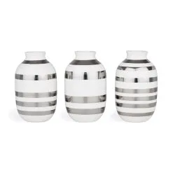 Kähler Omaggio Vase Miniature 3-pack, Silver