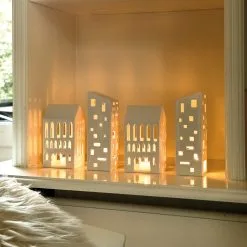 Kähler Urbania Church Votive, White -Candleholders Sales kahler urbania church votive white 6