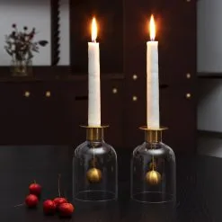 Klong Bell Candle Stick, Glass/Brass 7 Klong Bell Candle Stick, Glass/Brass -Candleholders Sales klong bell candle stick glass brass 4