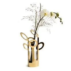 Klong Fanny Vase Small, Brass -Candleholders Sales klong fanny vase brass 7