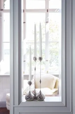 Klong Tender Candlestick High, Nickel -Candleholders Sales klong tender candlestick nickel 7