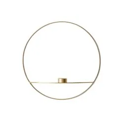 Menu Pov Circle Wall Candle Holder Tea Light L, Brass