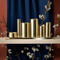 Nordstjerne Vase Medium, Brass -Candleholders Sales nordstjerne vase small brass 6