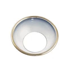 Nybro Crystal Candle Ring Deep, Gold Border