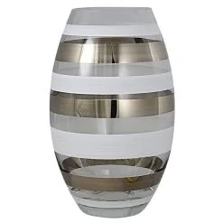 Nybro Crystal Versailles Vase, Silver