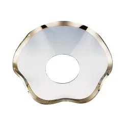 Nybro Crystal Wavy Candle Ring, Gold Border