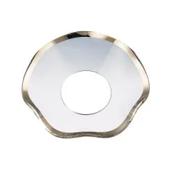 Nybro Crystal Wavy Candle Ring, Gold Border