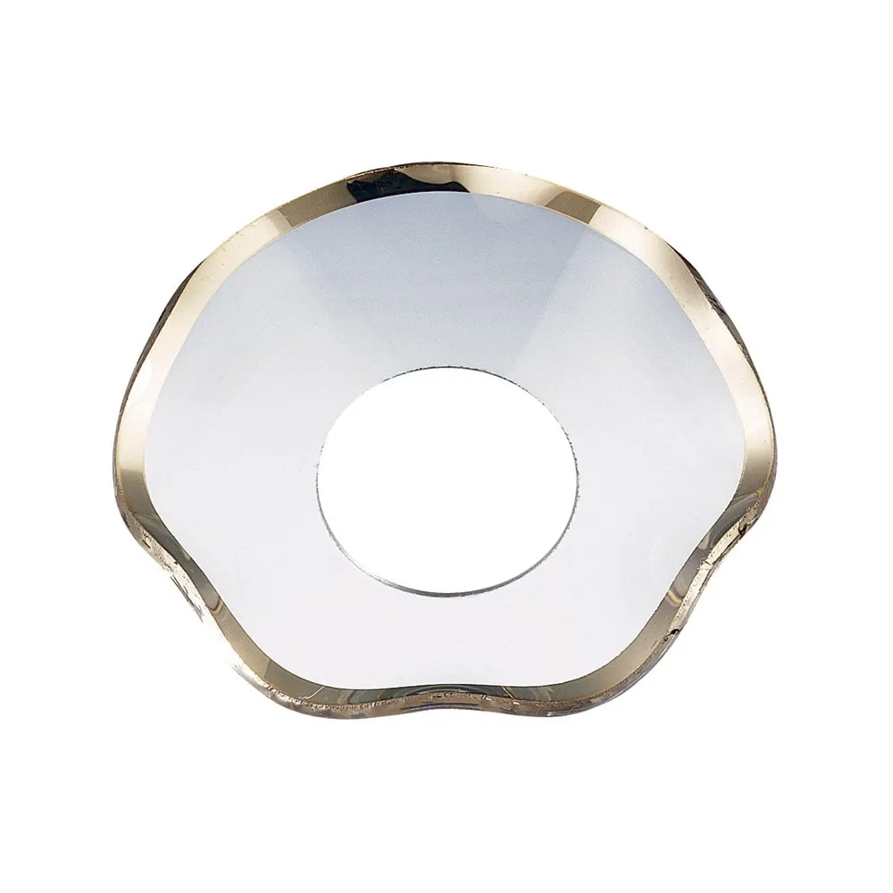 Nybro Crystal Wavy Candle Ring, Gold Border 3 Nybro Crystal Wavy Candle Ring, Gold Border