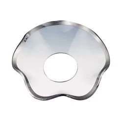 Nybro Crystal Wavy Candle Ring, Silver Border